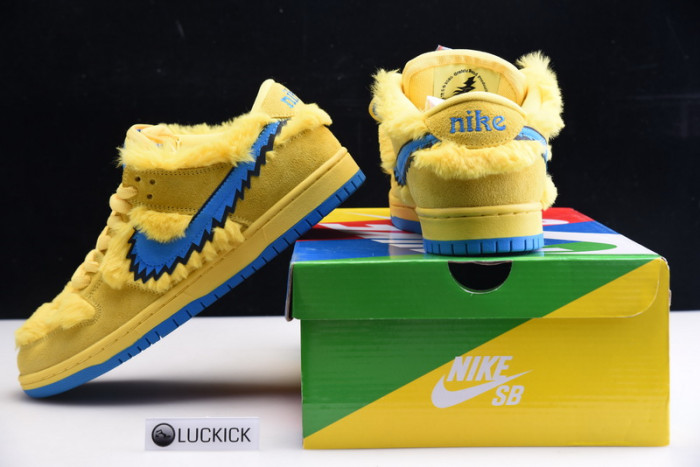 grateful dead x nike sb dunk low“ yellow bear” cj5378-700